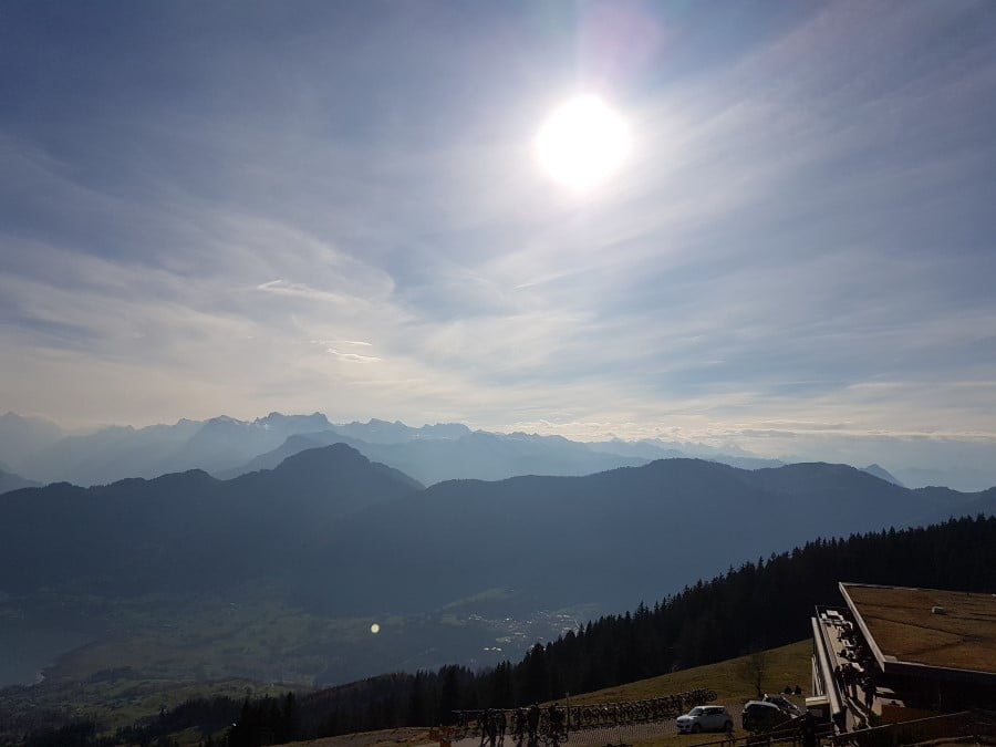 Blick auf dem Wildspitz über Schwyz