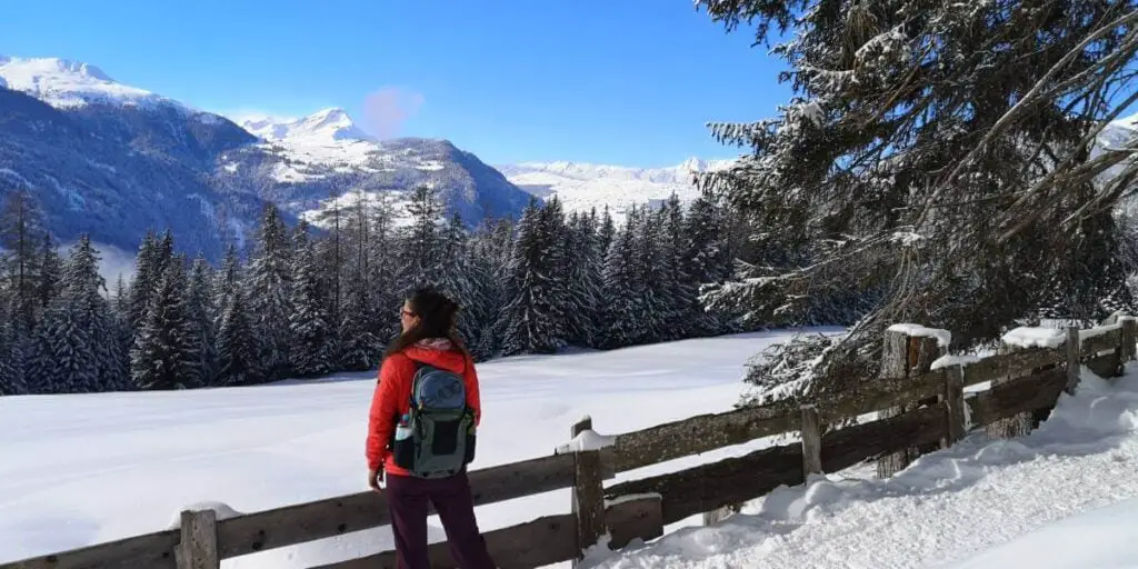 Schneeschuhwandern Val Meltger | Bergpanorama