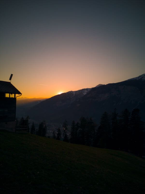 Sonnenuntergang auf der Schönegg